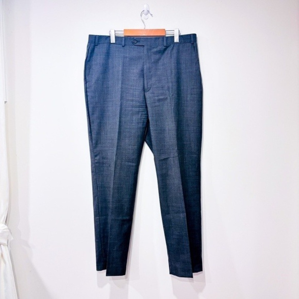 RALPH LAUREN Grey Wool Flat Front Dress Pants‎ Straight Leg Size 38